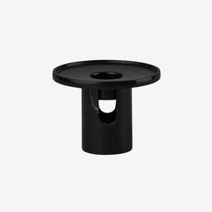 BLACK BLAZE Lumière Oil Burner in Black Marble with subtle white veining BLACK BLAZE Lumière Oil Burner in Black Marble with subtle white veining
