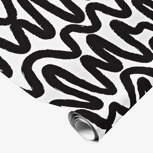 Made Paper Co Squiggle Gift Wrap Roll in Black and White Made Paper Co Squiggle Gift Wrap Roll in Black and White