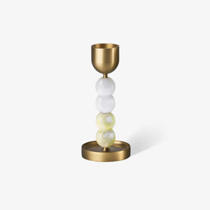 Gourd-geous Candle Holder (Large) - Yellow Speckle + White Gourd-geous Candle Holder (Large) - Yellow Speckle + White