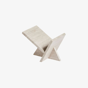 WOUD Mountain Paperweight in Solid Travertine WOUD Mountain Paperweight in Solid Travertine