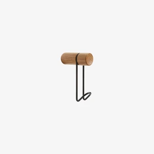 The Around Wall Hanger from WOUD in Black with Oak body