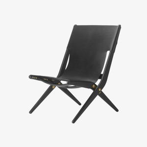 Audo Copenhagen Saxe Chair in Black Painted Oak with Black Leather Audo Copenhagen Saxe Chair in Black Painted Oak with Black Leather