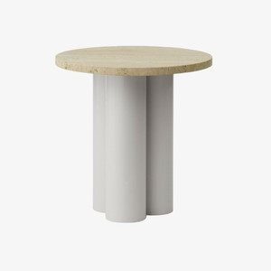 Normann Copenhagen Dit Table in Sand with Light Travertine Tabletop Normann Copenhagen Dit Table in Sand with Light Travertine Tabletop