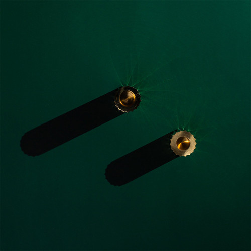 Zakkia Ribb Candlestick Holders in Brass Top View