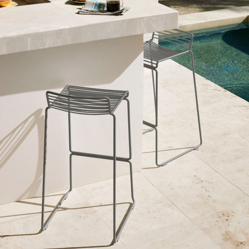 HAY Hee Bar Stool Low 65cm in Asphalt Grey