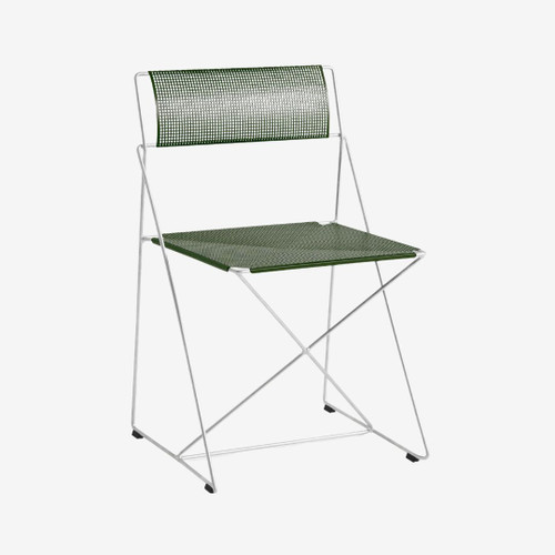 HAY X-Line Outdoor Chair - Hot Galvanised with Autumn Green Seat