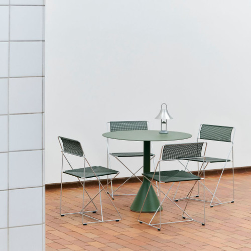 HAY X-Line Outdoor Chair - Hot Galvanised with Autumn Green Seat