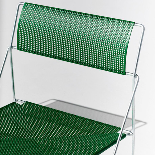 HAY X-Line Outdoor Chair - Hot Galvanised with Leek Green Seat