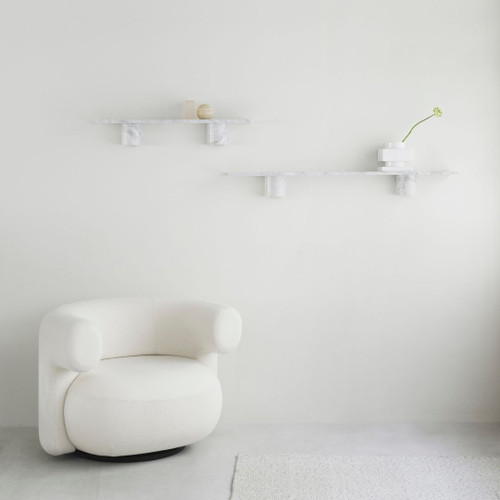 Normann Copenhagen Sten Shelf 80cm in White Marble