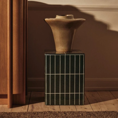 Ferm Living Pillar Side Table in Dark Green