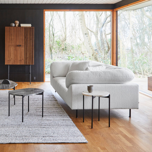 WOUD La Terra Occasional Table in Ivory Travertine in Size Small