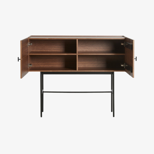 WOUD Array Sideboard in Walnut 120 cm Open Doors WOUD Array Sideboard in Walnut 120 cm Open Doors