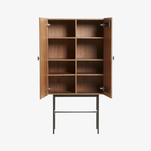 WOUD Array Highboard 80cm in Walnut Open
