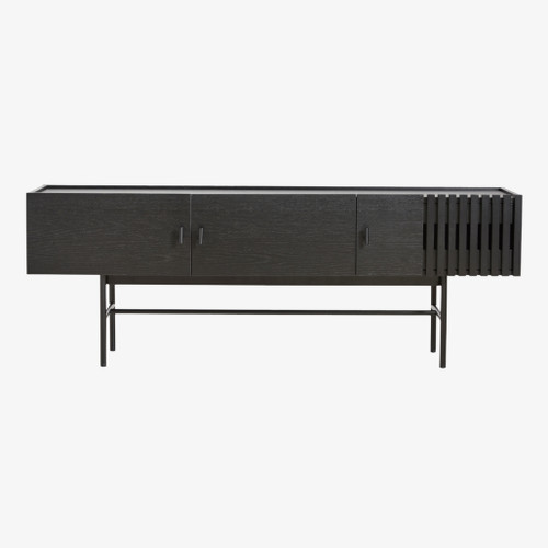 WOUD Array Low Sideboard 150cm in Black Front View