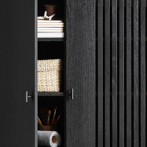 WOUD Array Highboard 80cm in Black Open Detail