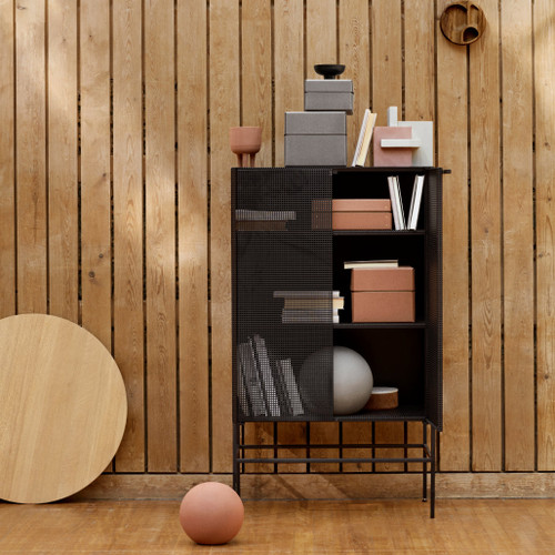 Kristina Dam Studio Grid Cabinet in Black in Office