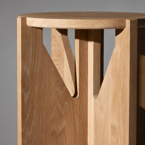 Kristina Dam Studio Stool in Dark Oiled Oak Detail