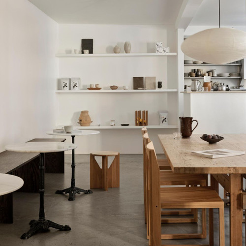 Kristina Dam Studio Stool in Dark Oiled Oak in Café