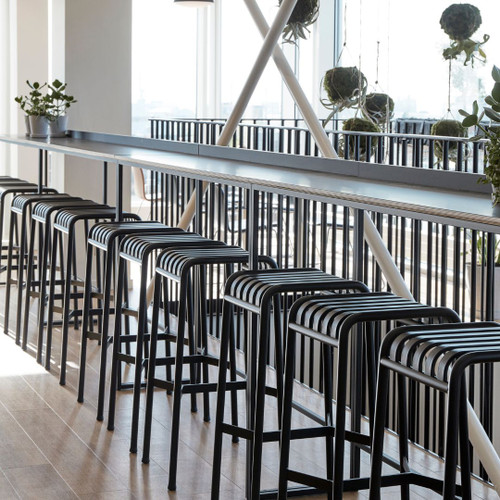 HAY Palissade Bar Stool in Anthracite