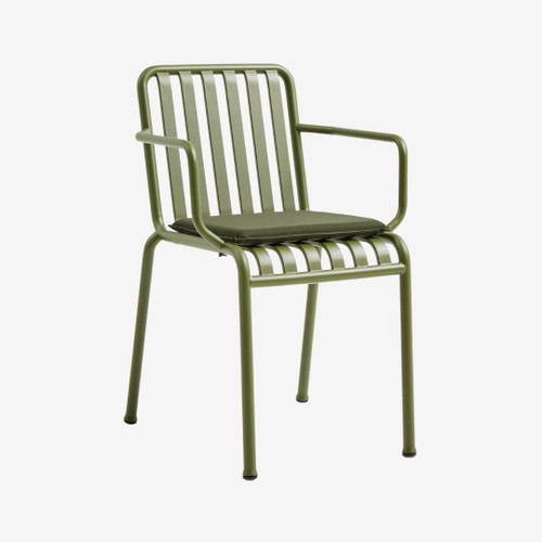 HAY Palissade Armchair with Seat Cushion in Olive