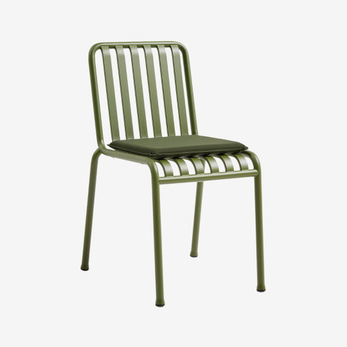 HAY Palissade Chair with Seat Cushion in Olive