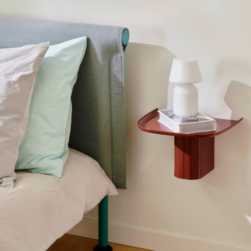 HAY Korpus Shelf Size Small in Brick Red as Bedside