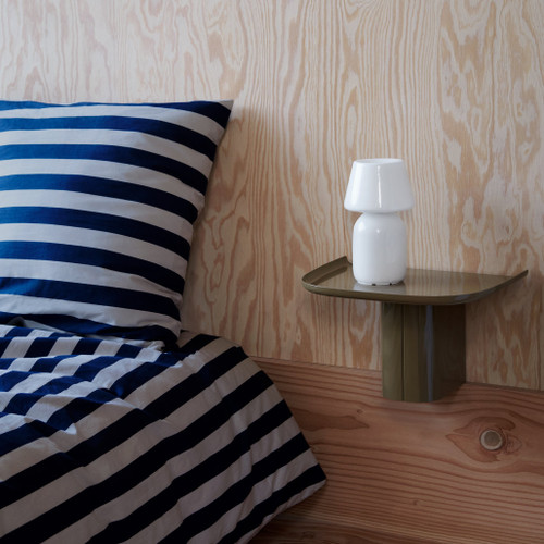 HAY Korpus Shelf Size Small in Brown as Bedside Table