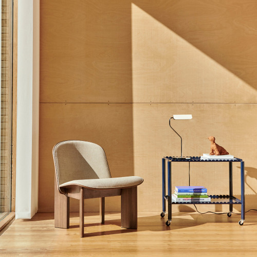 HAY Chisel Lounge Chair in Walnut Upholstered in Linara 216 with Arcs