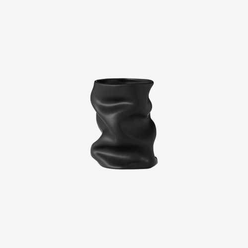 Audo (Menu) Collapse Vase 20cm in Black