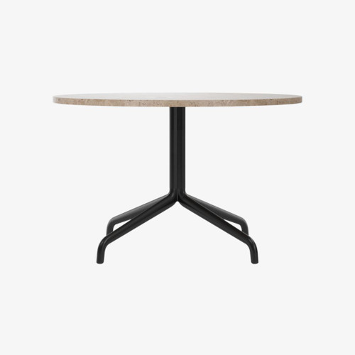 Audo Copenhagen Harbour Column Lounge Table in Kunis Breccia Stone Front