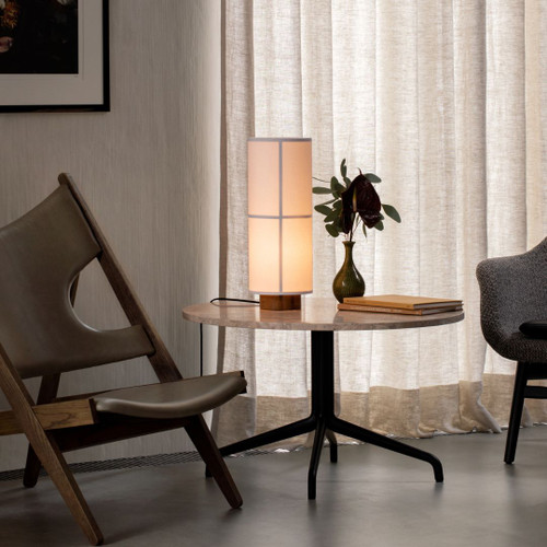 Audo Copenhagen Harbour Column Lounge Table in Kunis Breccia Stone with Knitting Lounge