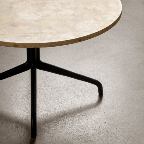 Audo Copenhagen Harbour Column Lounge Table in Kunis Breccia Stone Leg Detail