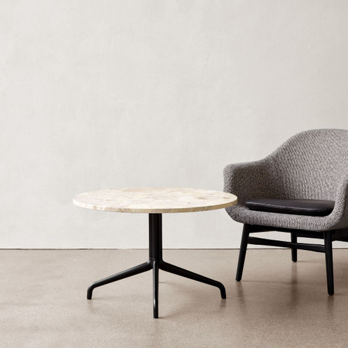 Audo Copenhagen Harbour Column Lounge Table in Kunis Breccia Stone with Harbour Lounge