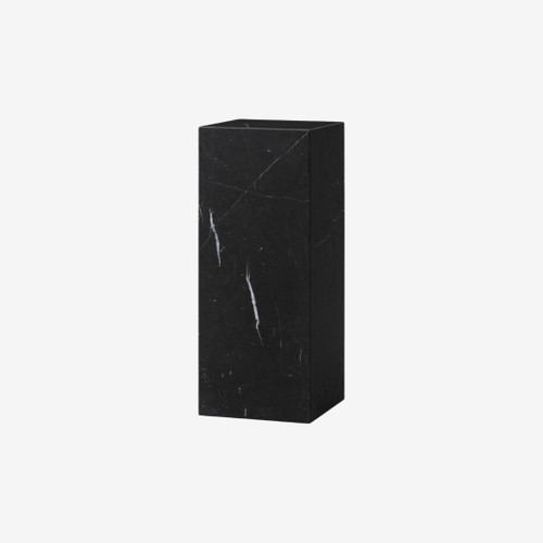 Audo Copenhagen Plinth Pedestal in Black Nero Marquina Marble