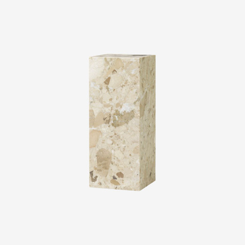 Audo Copenhagen Plinth Pedestal in Sand Kunis Breccia Stone