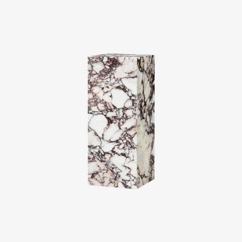 Audo Copenhagen Plinth Pedestal in Rose Calacatta Viola Marble