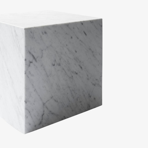 Audo Copenhagen Plinth Cubic in White Carrara Marble Detail Audo Copenhagen Plinth Cubic in White Carrara Marble Detail