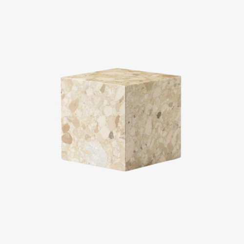 Audo Copenhagen Plinth Cubic in Sand Kunis Breccia Stone Audo Copenhagen Plinth Cubic in Sand Kunis Breccia Stone