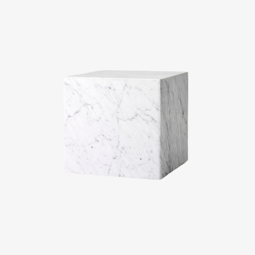 Audo Copenhagen Plinth Cubic in White Carrara Marble Audo Copenhagen Plinth Cubic in White Carrara Marble