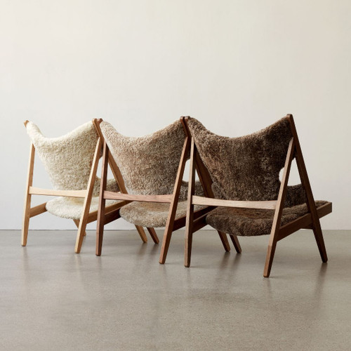 Audo Copenhagen Knitting Lounge Chair in Sheepskin Collection