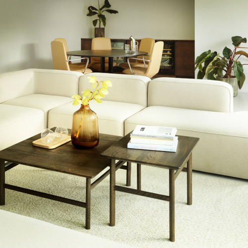 Normann Copenhagen Grow Coffee Table (80x80) in Smoked Oak Pair