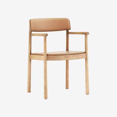 Normann Copenhagen Timb Armchair in Tan Upholstered in Camel Ultra Leather