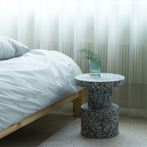 Normann Copenhagen Bit Stool in White Multi as Bedside Table Normann Copenhagen Bit Stool in White Multi as Bedside Table