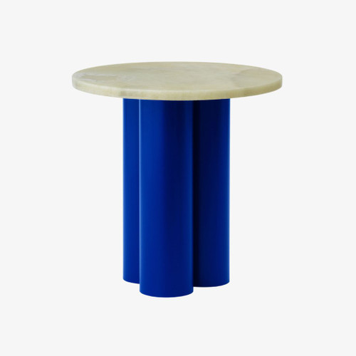 Normann Copenhagen Dit Table in Bright Blue with Emerald Onyx Tabletop