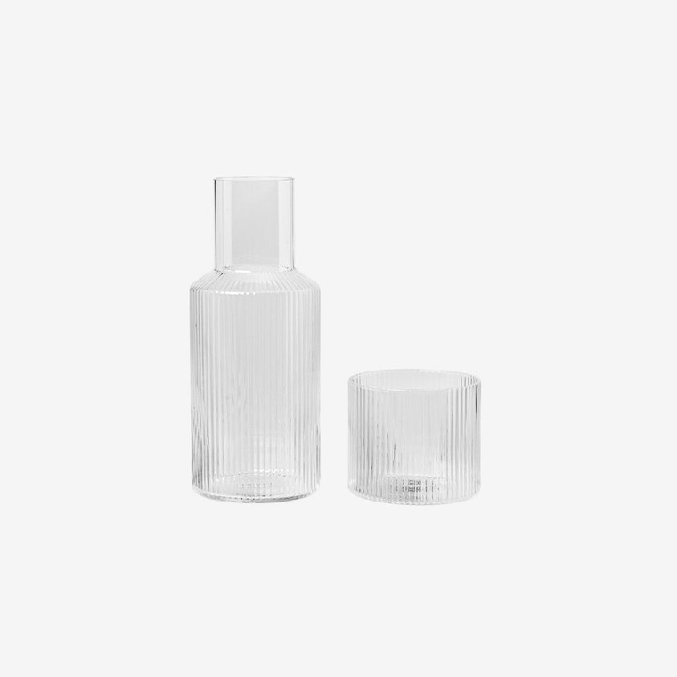 Ferm Living Carafe Set in Clear Glass