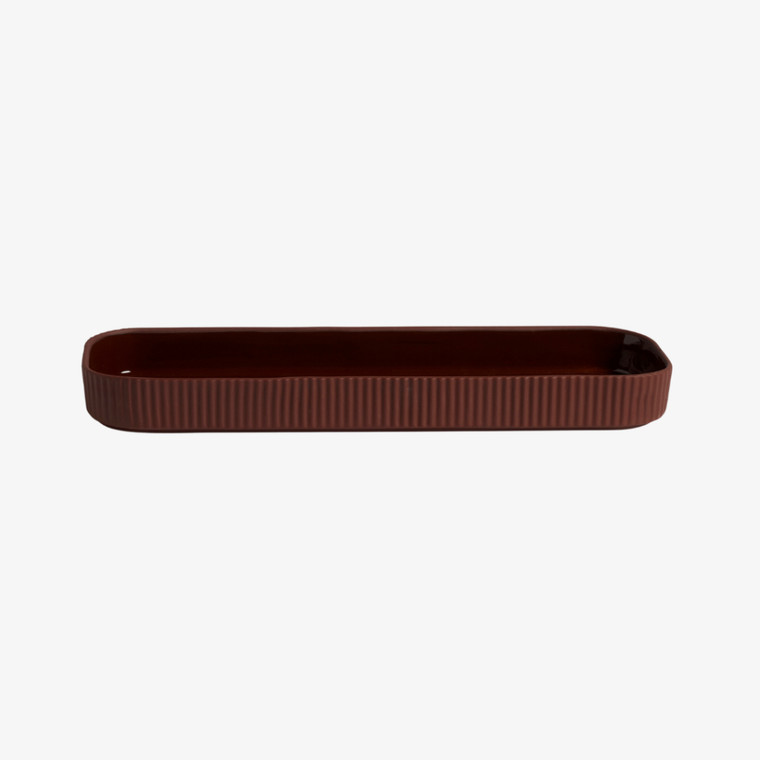 HAY Facade Tray in Dark Terracotta