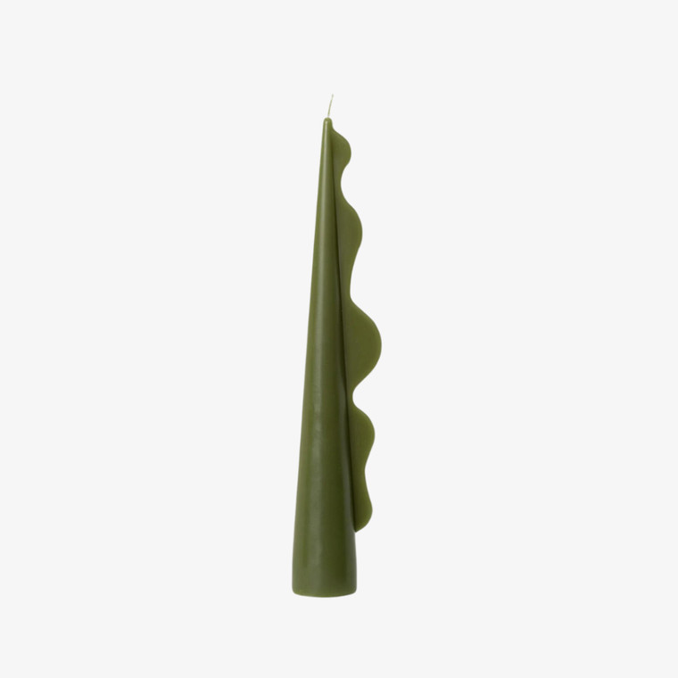 BLACK BLAZE Seaweed Pillar Candle in Olive