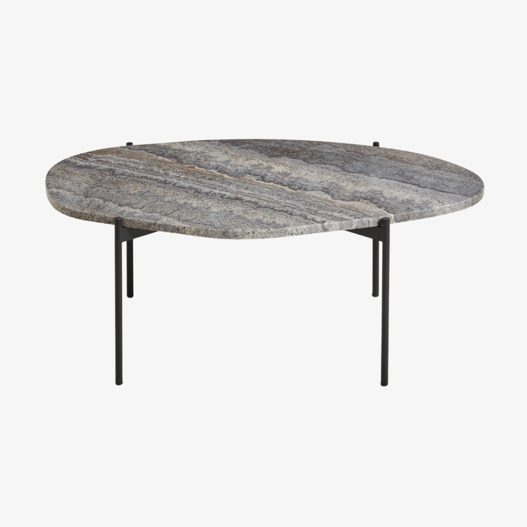 WOUD La Terra Occasional Table in Grey Melange Travertine Size Large