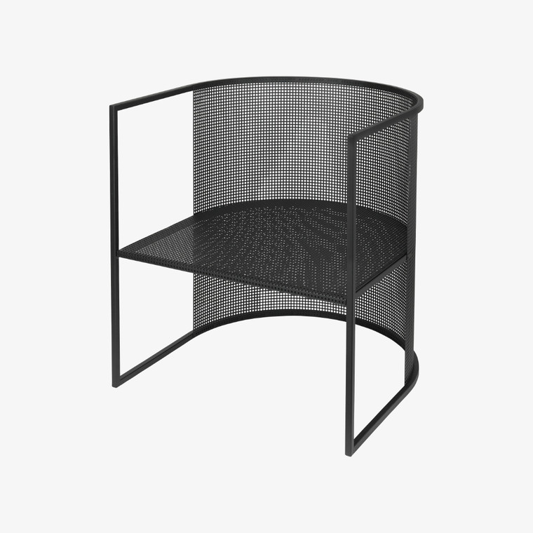 Kristina Dam Studio Bauhaus Lounge Chair in Black