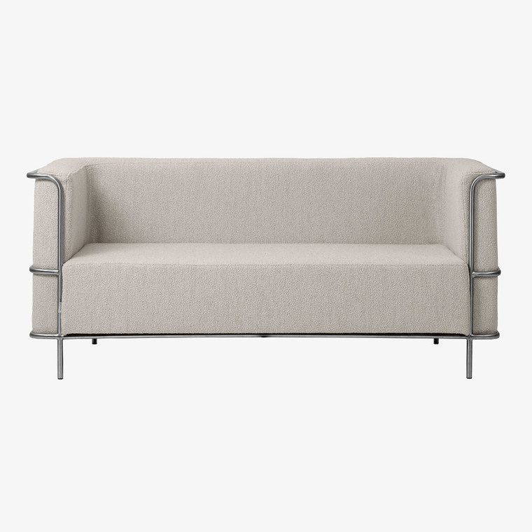 Kristina Dam Studio Modernist 2 Seater Sofa in Beige Bouclé